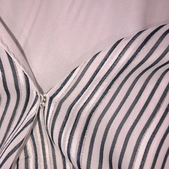 LOFT size XLarge pin striped peplum top - Picture 6 of 6